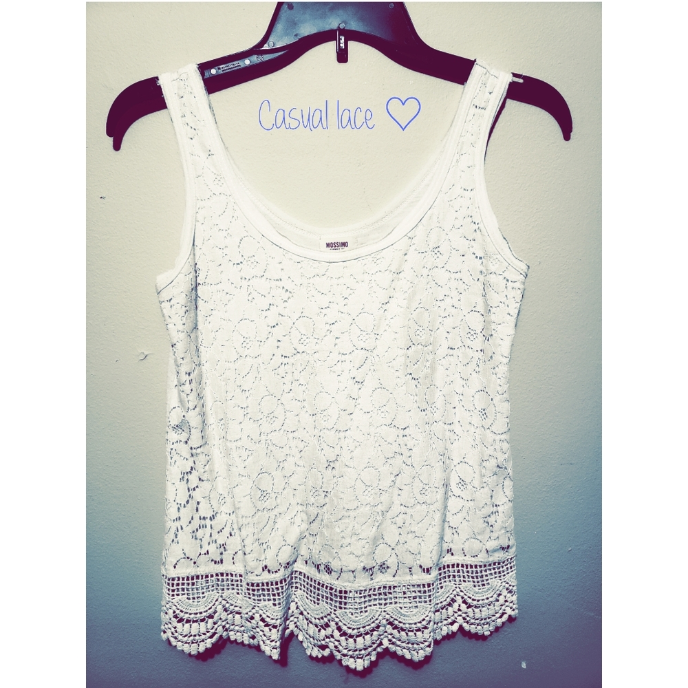 White Lace Tank Top